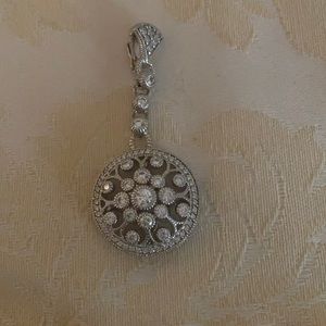 Judith Ripka silver with rhodium pendant